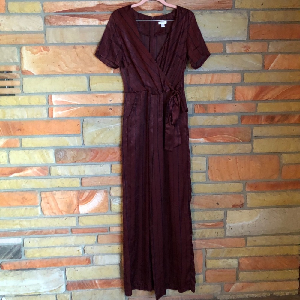 Holiday maroon jumpsuit
